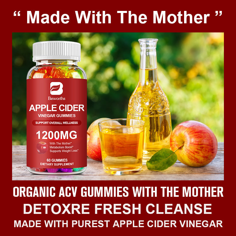 Beworths APPLE CIDER VINEGAR GUMMIES 1200mg - 10 pcs