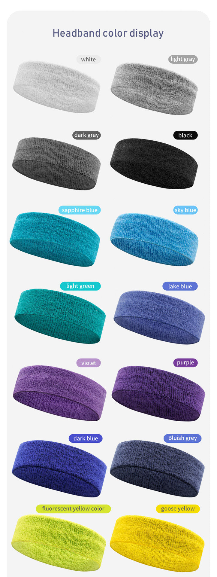 Aolikes 2106 Sweat-Absorbing Elastic Compression Headband