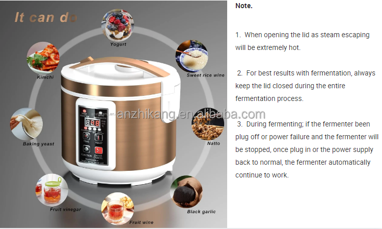 3.5L Yogurt Machine or Greek yogurt maker or make your own nato, black garlic
