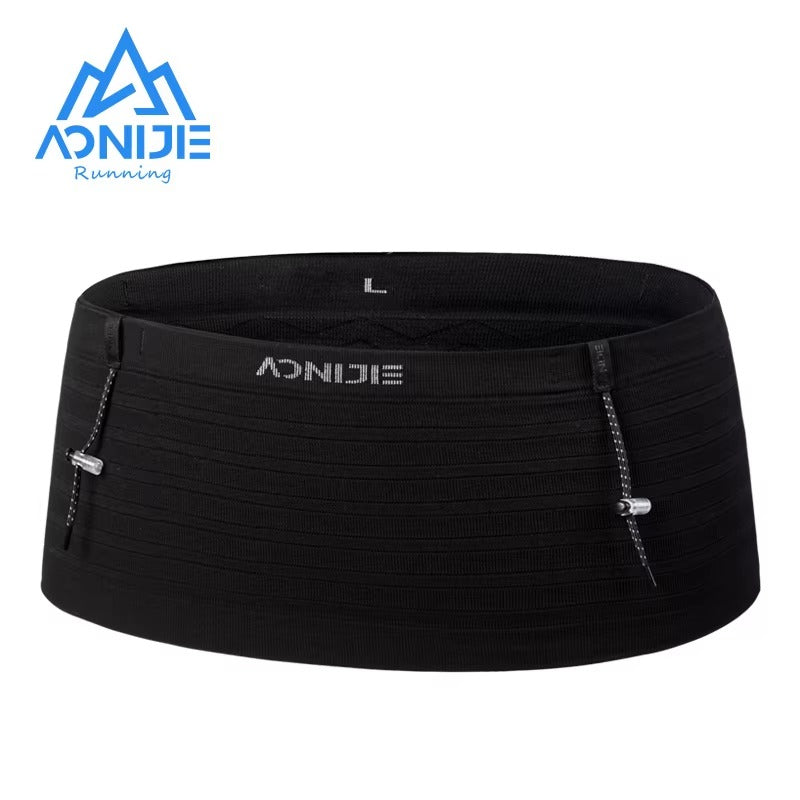 Aonijie Sports Waist bag with Bib Number Holder W8116-BLACK