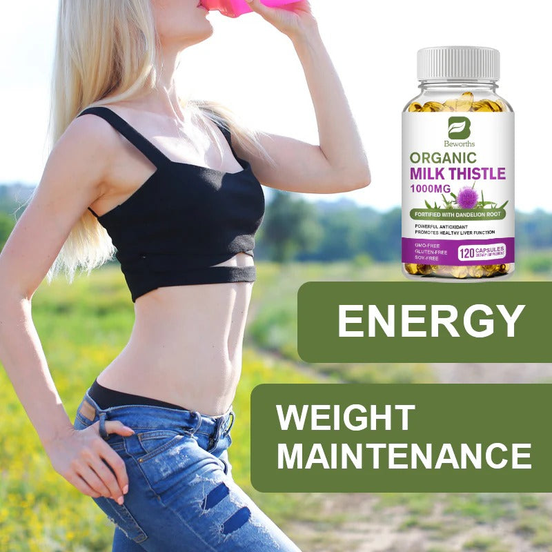 Beworths Milk Thistle Extract Capsules -Herbal Dietary Supplement 1000mg