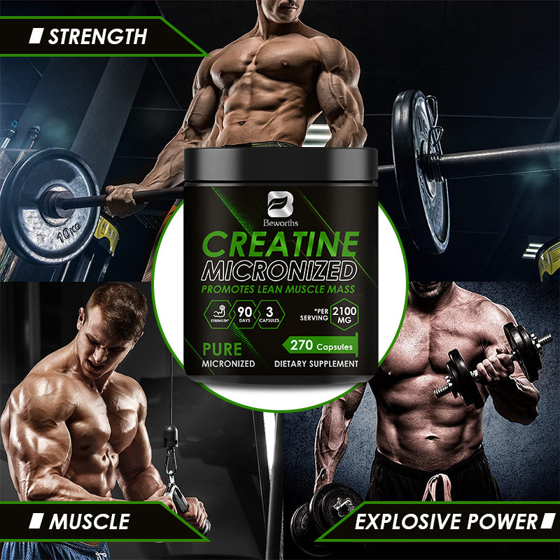 Beworths Creatine Monohydrate Capsules - 270 pcs