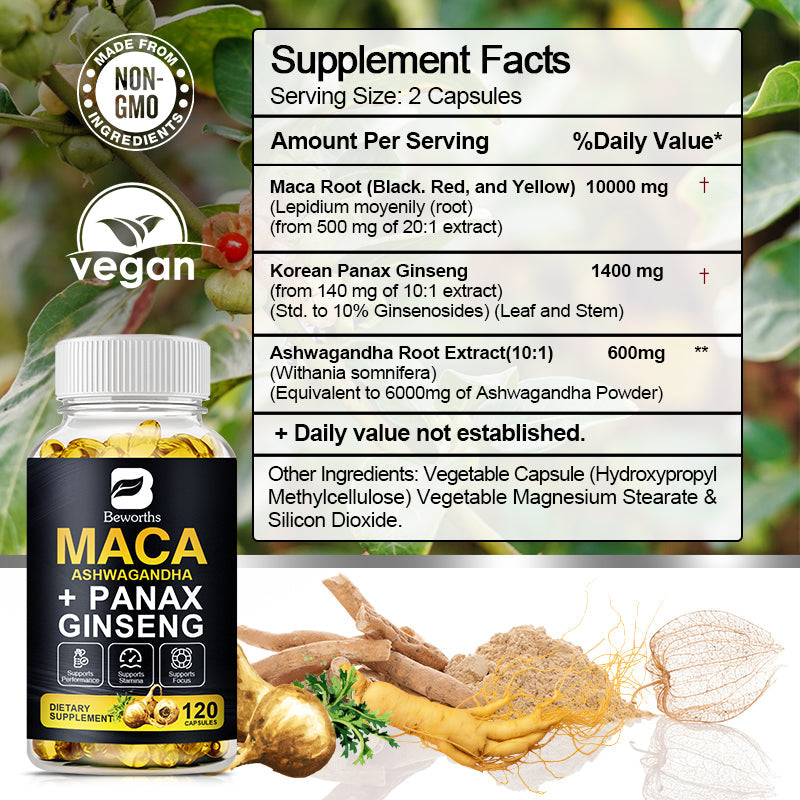 Beworths Maca Root Capsules - 120 pcs