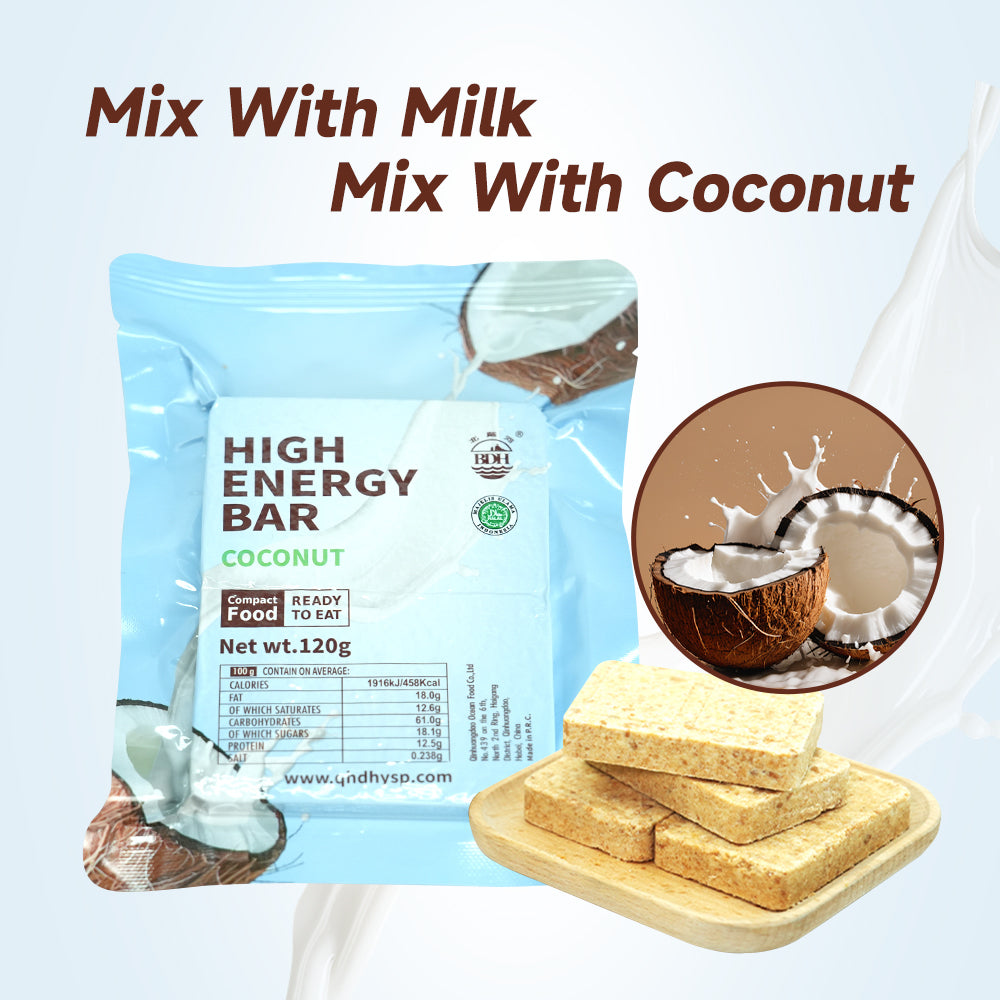 1 CASE  - COCONUT High Energy Bar - (9 Boxes x 12 pcs )- Exp. Date 2044