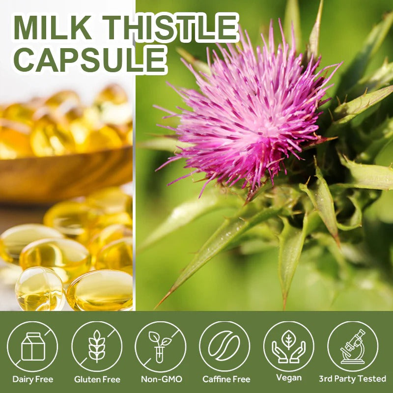Beworths Milk Thistle Extract Capsules -Herbal Dietary Supplement 1000mg