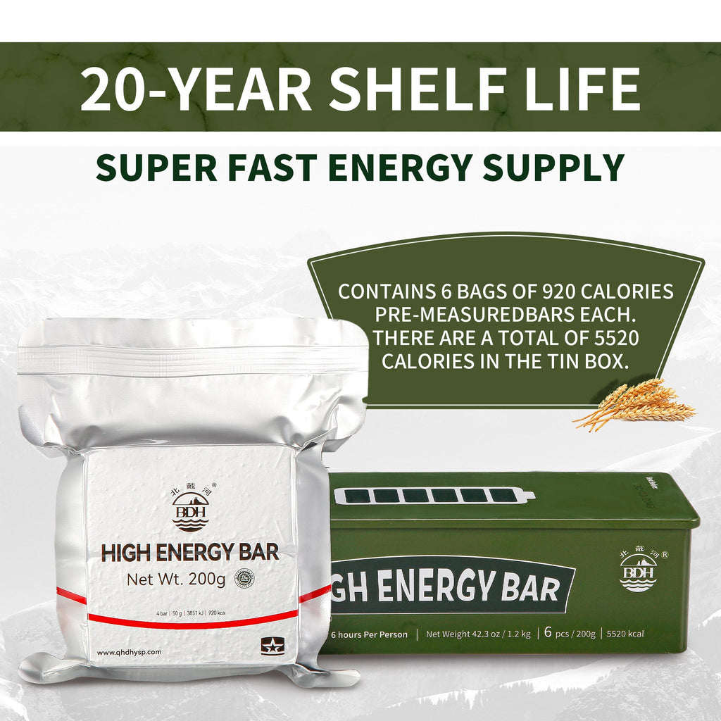 1 TIN - High Energy Bar 200g x 6pcs - Exp. Date August 2043