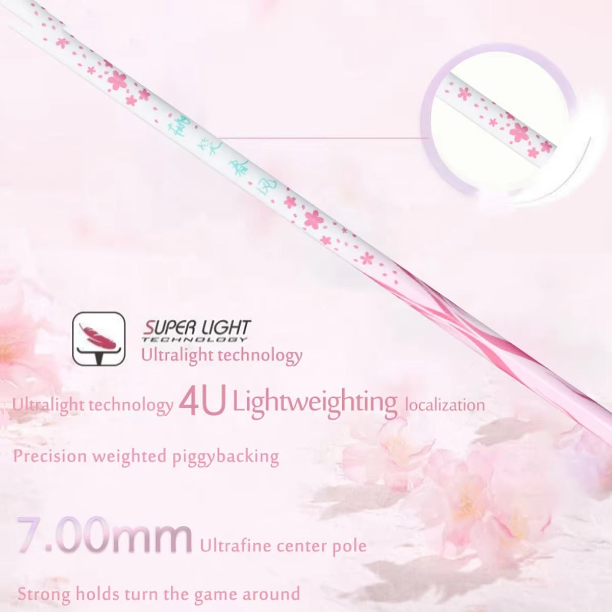 ALPSPORT New Cherry Carbon Fiber 4U TX Badminton Racket