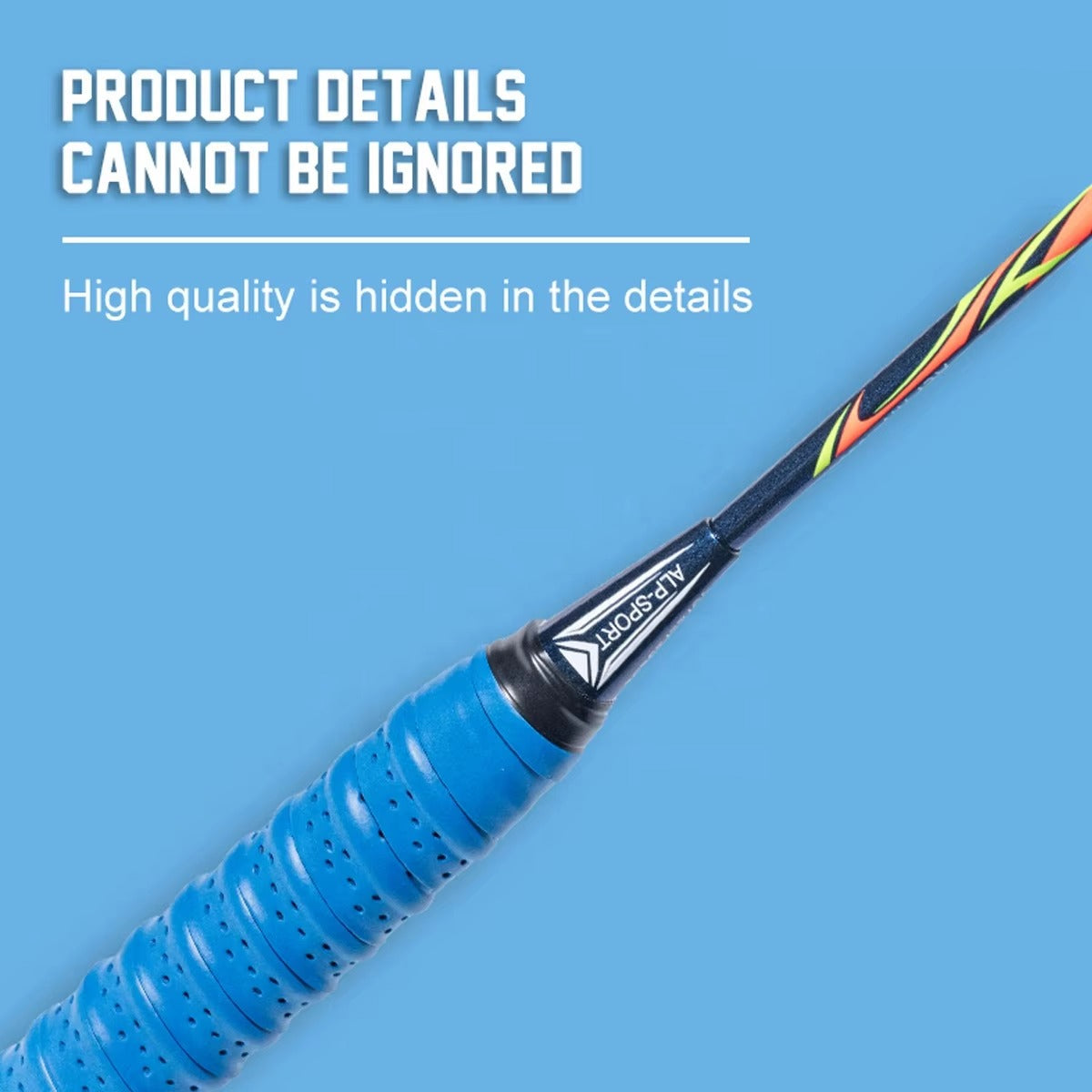 ALPSPORT LT 4U/G4 Carbon Fiber Badminton Racket - Black