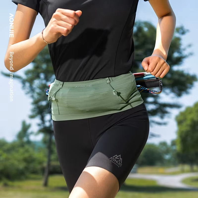 Aonijie Sports Waist bag with Bib Number Holder W8116-BLACK