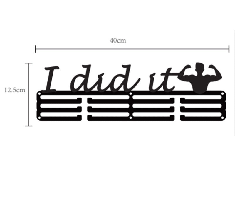 Segoi I DID IT Medal Hanger (Metal) - very strong and beautiful display of medals