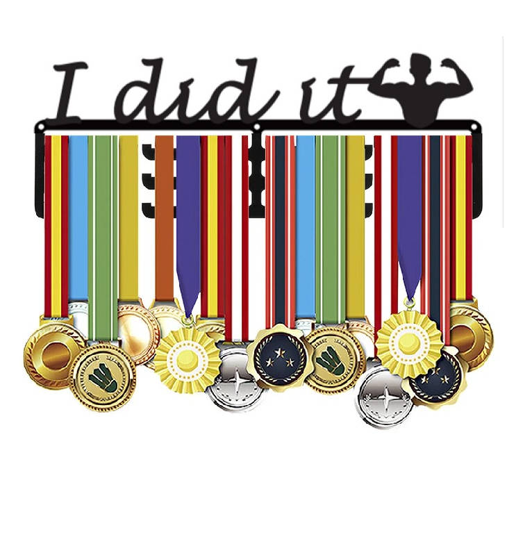 Segoi I DID IT Medal Hanger (Metal) - very strong and beautiful display of medals