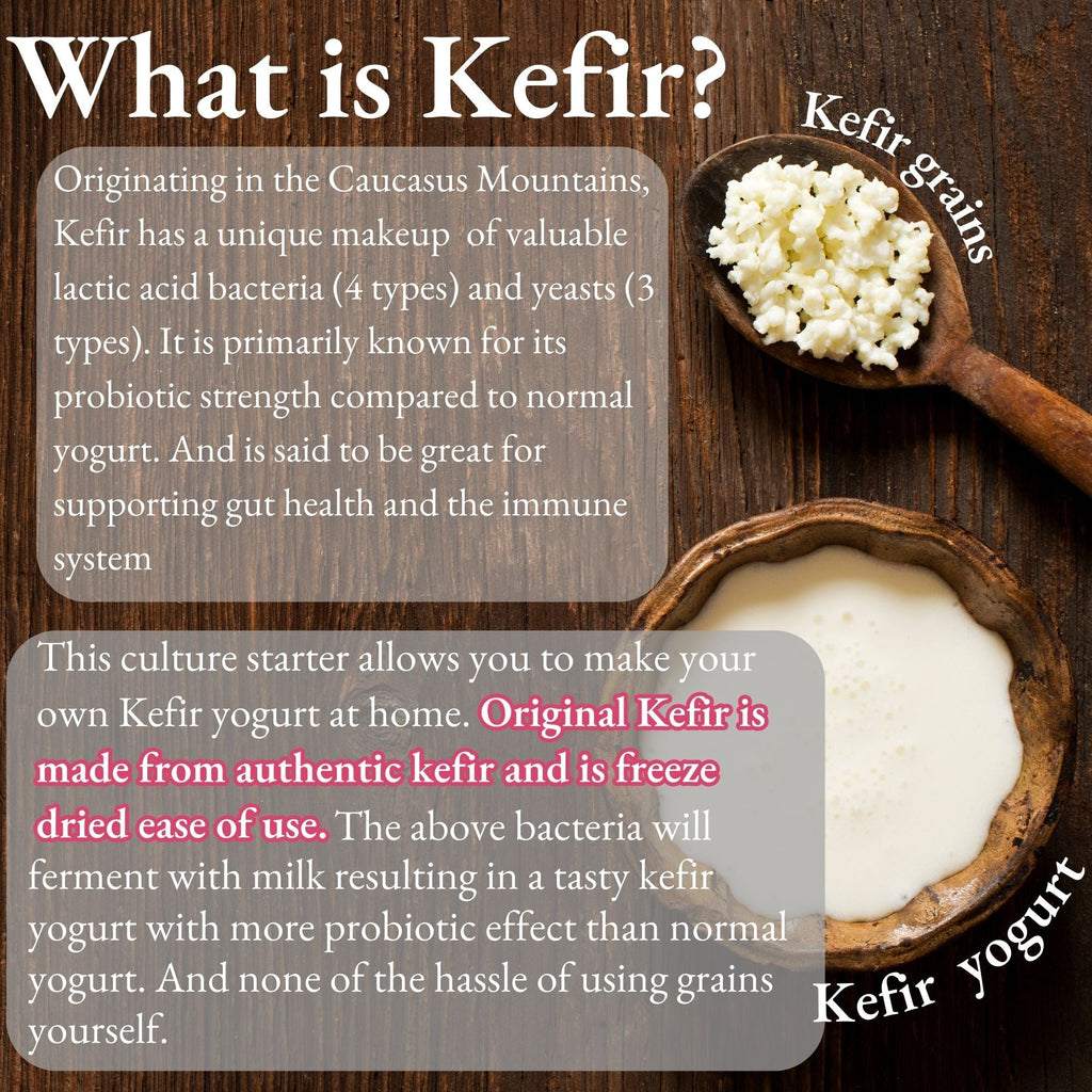 Japanese ORIGINAL KEFIR STARTER (yogurt-style) 14 sachets in 1 pouch - 1 sachet makes 1L