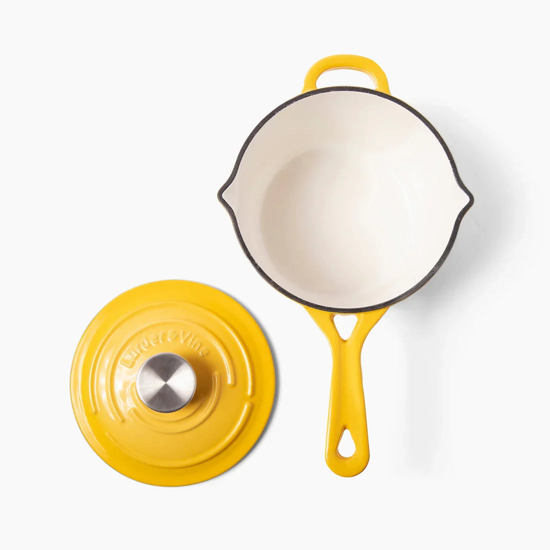 Happiness YELLOW ENAMEL CAST IRON KITCHENWARE PAN- 39cm
