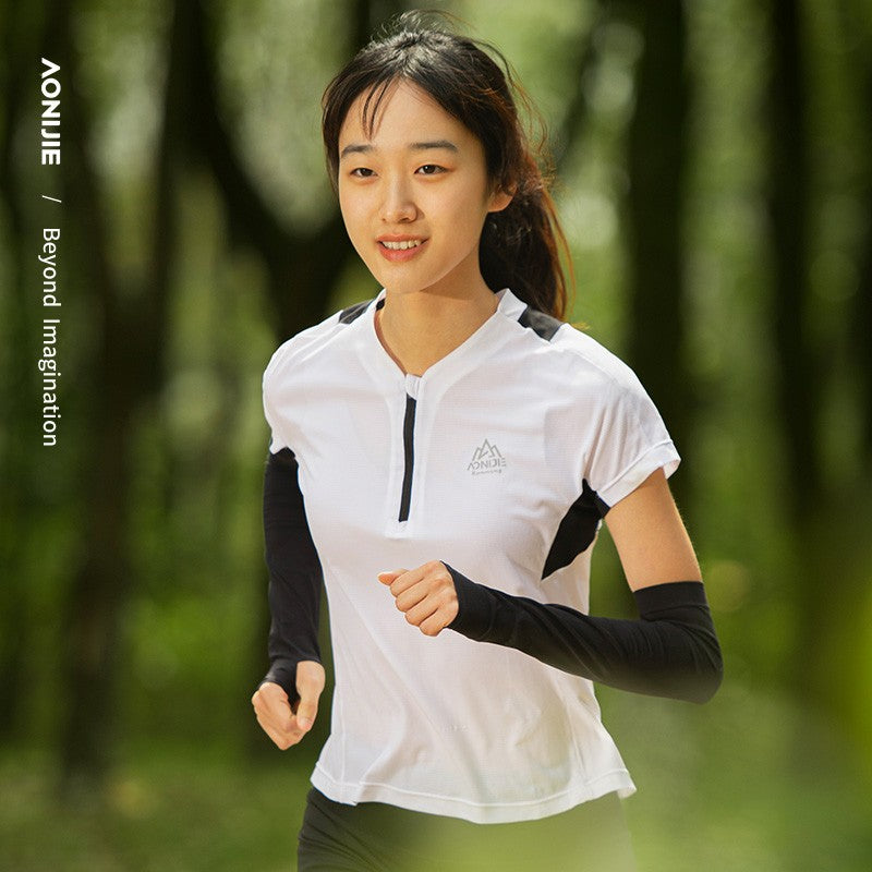 AONIJIE E4122 Running Cycling UV Sun Protection Arm Sleeves - GREEN