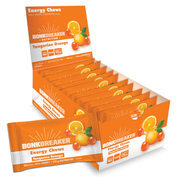 BonkBreaker Electrolytes TANGERINE ORANGE Energy Chews - 8ct. Packet