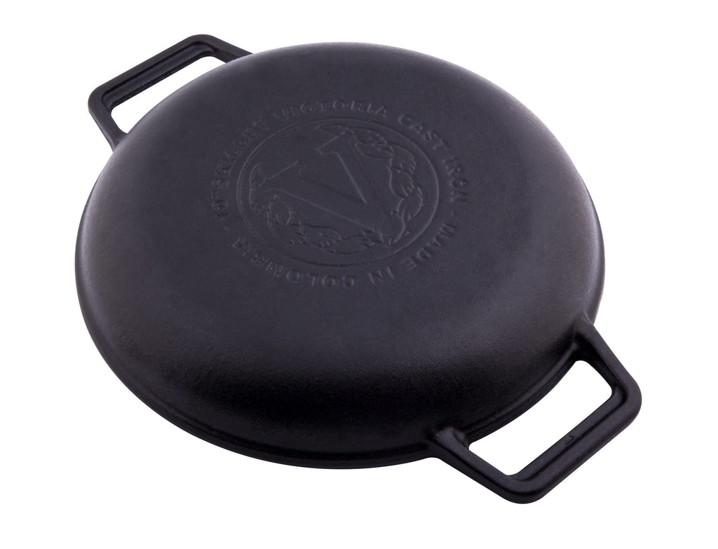 Happiness DUAL HANDLE CAST IRON FRYING PAN - 42cm x 3cm