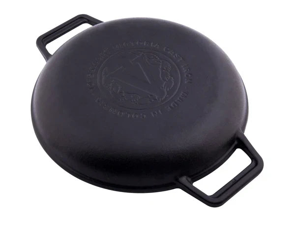 Happiness DUAL HANDLE CAST IRON FRYING PAN - 42cm x 3cm
