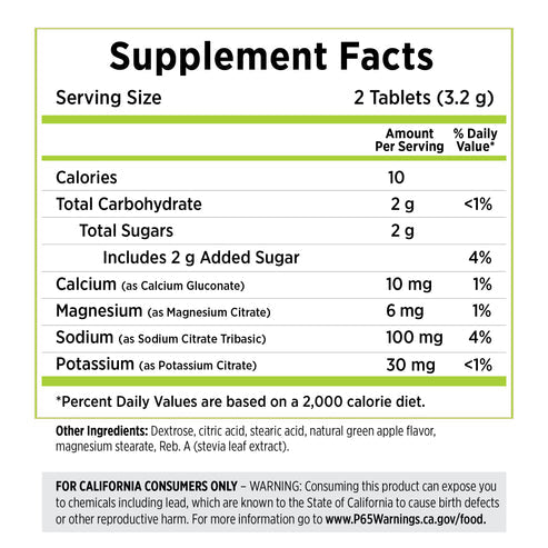 Saltstick Electrolyte Green Apple Fastchews - packet 10ct