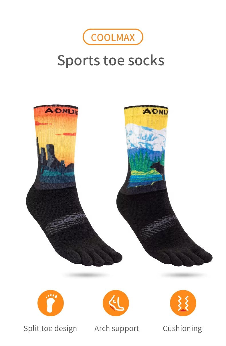 Aonijie E4843 Calf Sports TOE SOCKS - SNOW