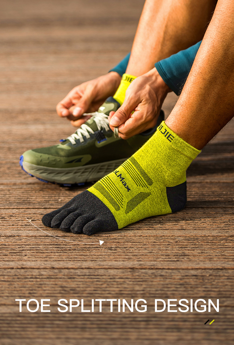 Aonijie E4840 Mid-length Running TOE SOCKS 3 Pairs Breathable - SMALL