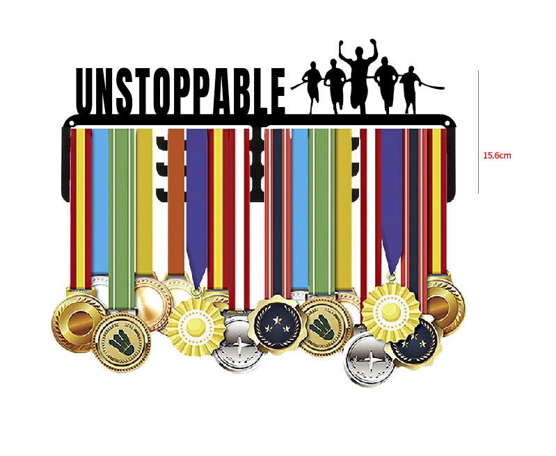 Segoi UNSTOPPABLE Medal Hanger (Metal) - very strong and beautiful display of medals