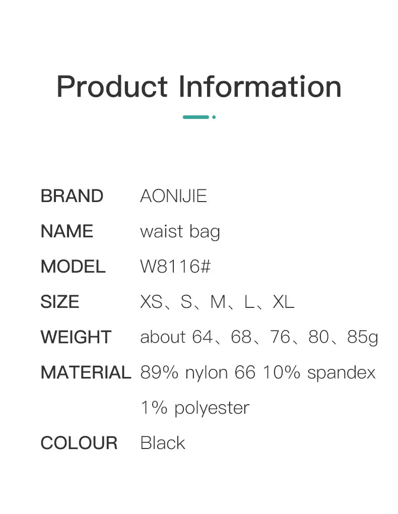 AONIJIE W8116 Outdoor Light Green Waist Belt Bag Light Weight - Large