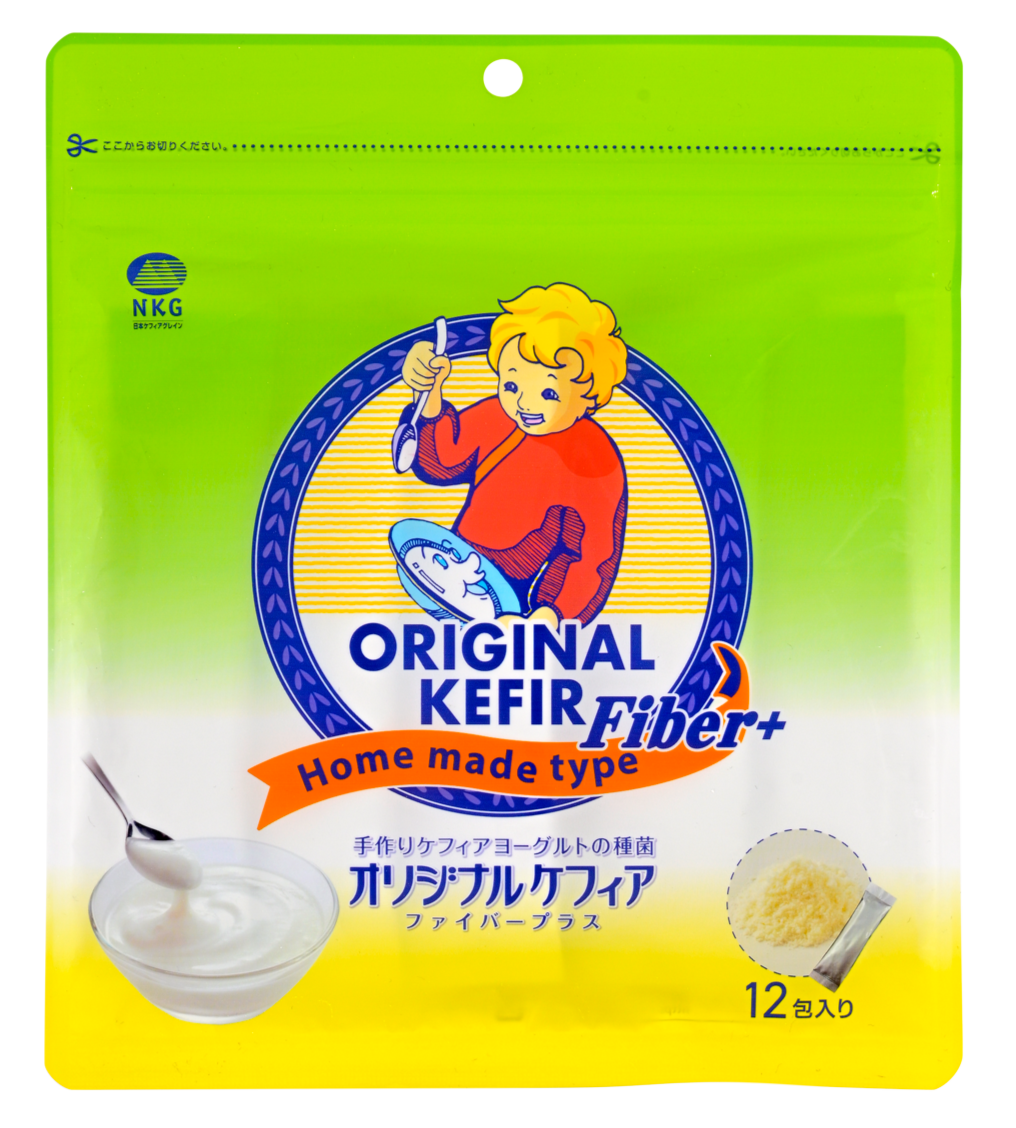 Japanese Original + Dietary Fiber Kefir Stater Culture (Yogurt-Style) 12 sachet in 1 pouch - 1 sachet makes 1L