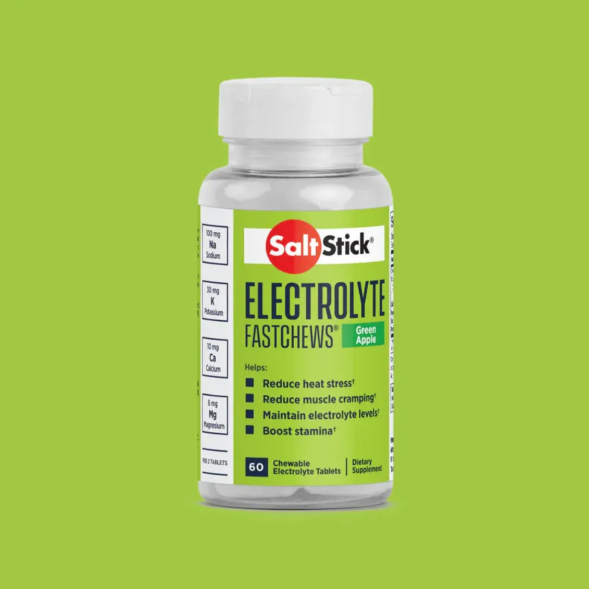 SaltStick FastChews Bottle 60 tablets - Salt Stick Electrolyte tablets - Green Apple