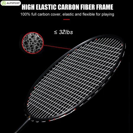 ALPSPORT XHP 6U/G4 26Lbs Carbon Fiber Badminton Racket (Single)