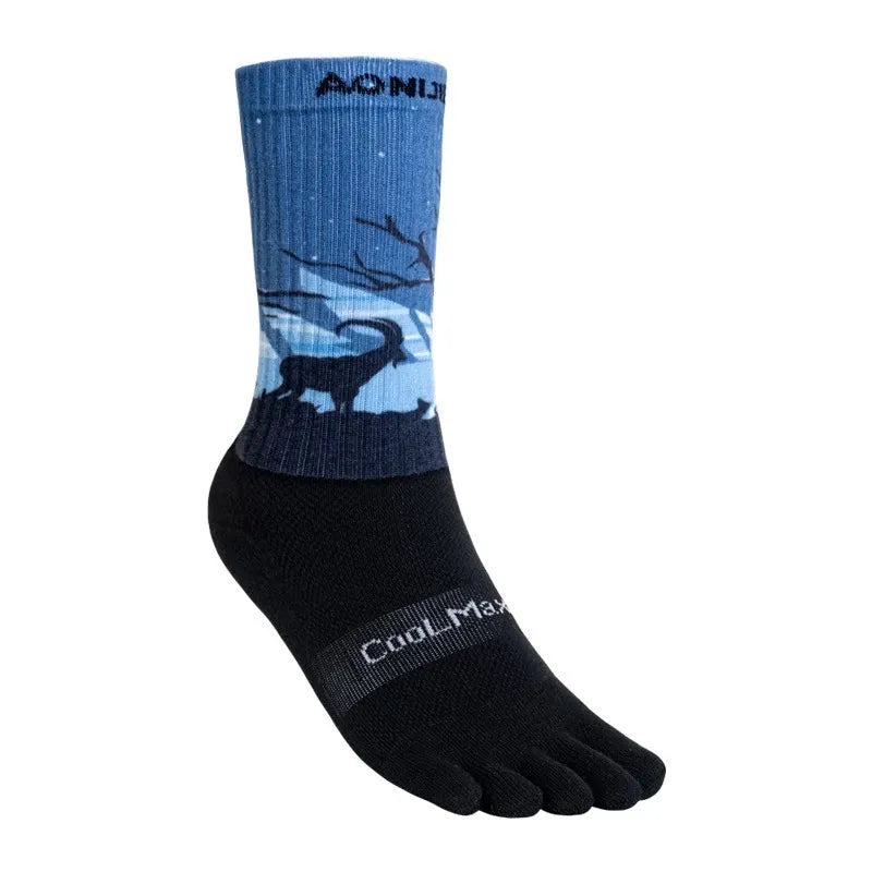 Aonijie E4843 Calf Sports TOE SOCKS - ANTELOPE