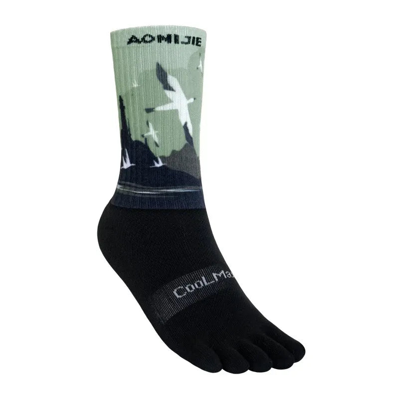 Aonijie E4843 Calf Sports TOE SOCKS -SEAGULL