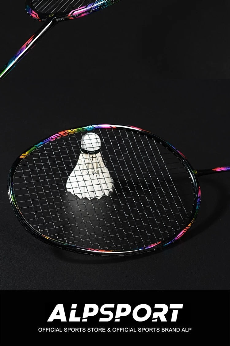 ALPSPORT XC 4U/G4 32Lbs Carbon Fiber Badminton Racket- Blue (Single)
