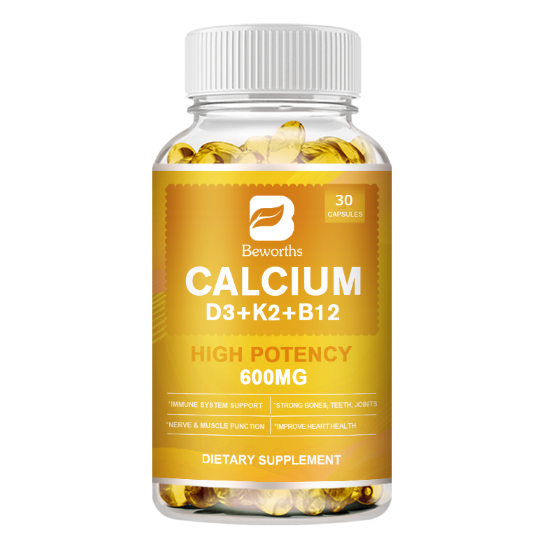 Beworths CALCIUM 600MG WITH D3, K2, B12 - 60 pcs