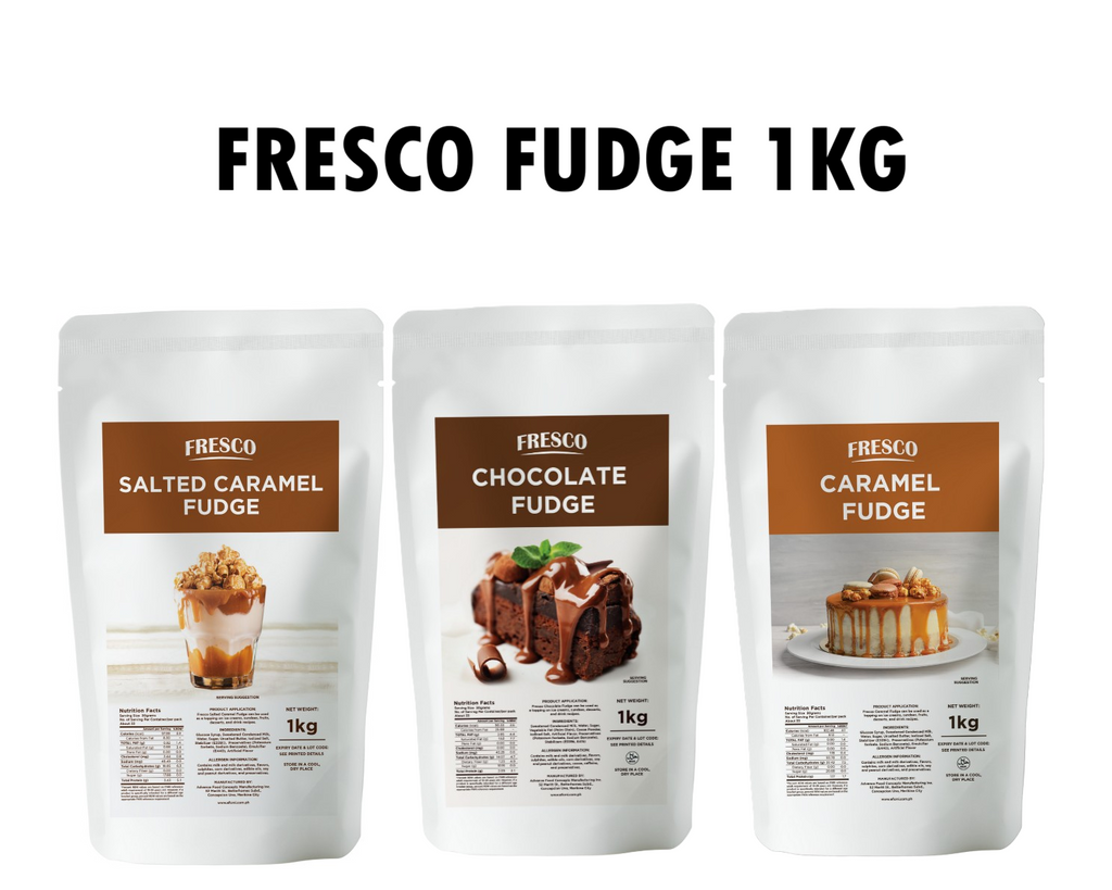 Fresco Chocolate, Caramel and Salted Caramel Fudge - 1kg