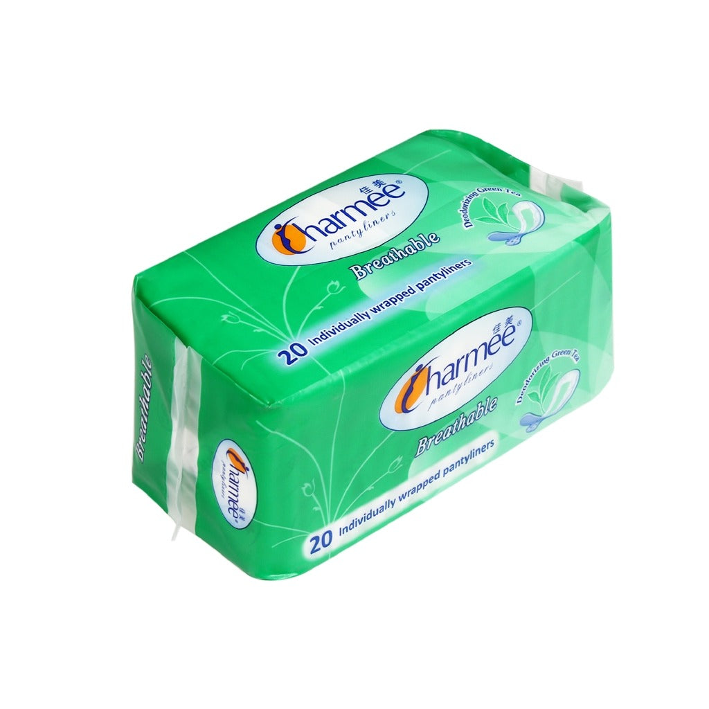 1 CASE - Charmee Pantyliner Breathable Deodorizing Green Tea (20's x 24 packs)