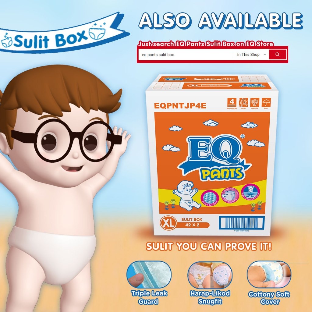 EQ Pants Mega Pack Pants Baby Diapers 66's 12-16kg - X Large