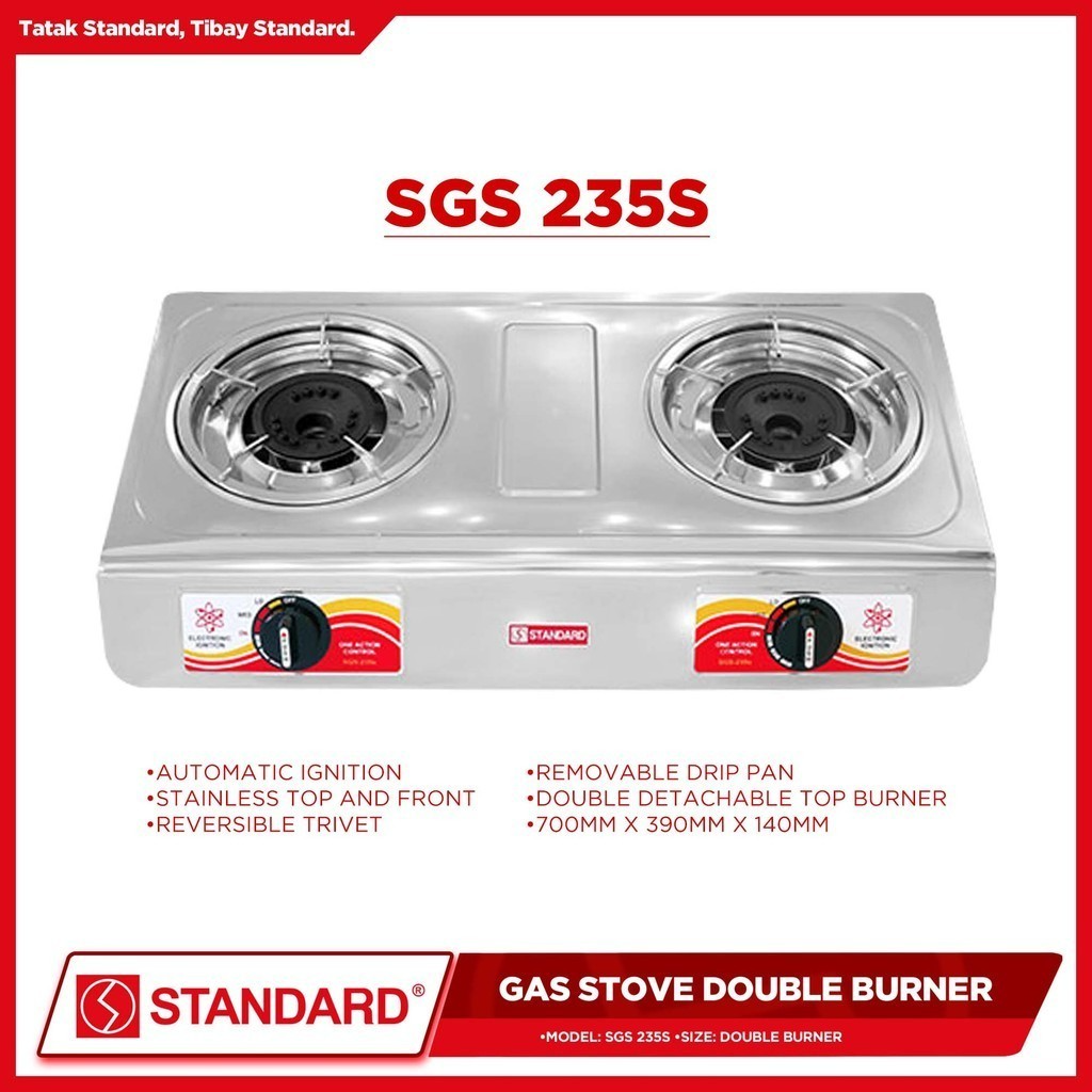 STANDARD GAS STOVE DOUBLE BURNER LPG - (BURNER ONLY)
