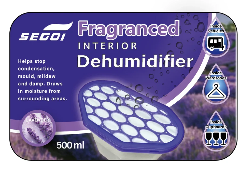 Segoi Fragranced DEHUMIDIFIER 500ml Lavender Scent - Absorbs moisture