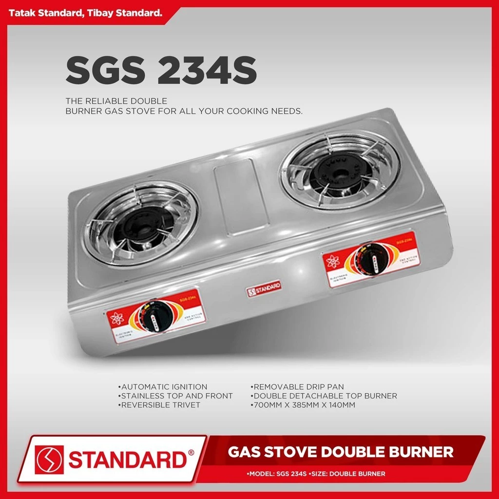 STANDRD GAS STOVE DOUBLE BURNER LPG - (BURNER ONLY)
