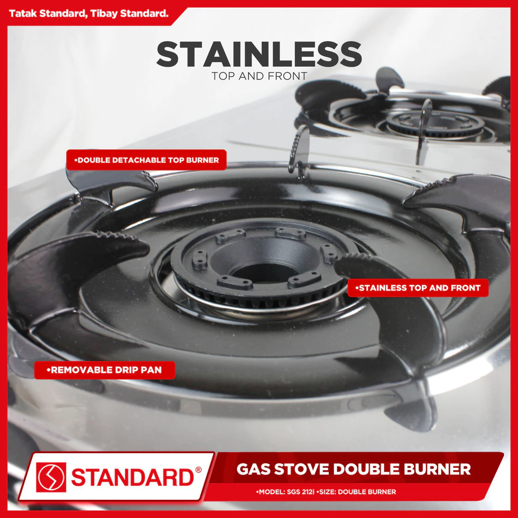 STANDARD DOUBLE BURNER LPG Gas Stove - (BURNER ONLY)