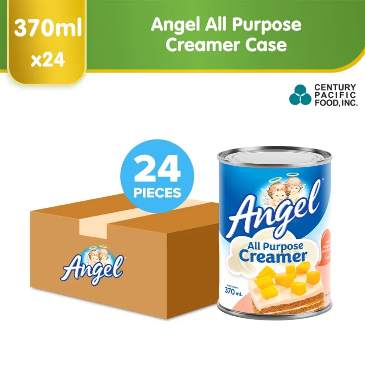 Angel ALL PURPOSE CREAMER 370ml (Case of 24pcs) - Perfect for Cakes & Frozen Desserts, Easy Whip