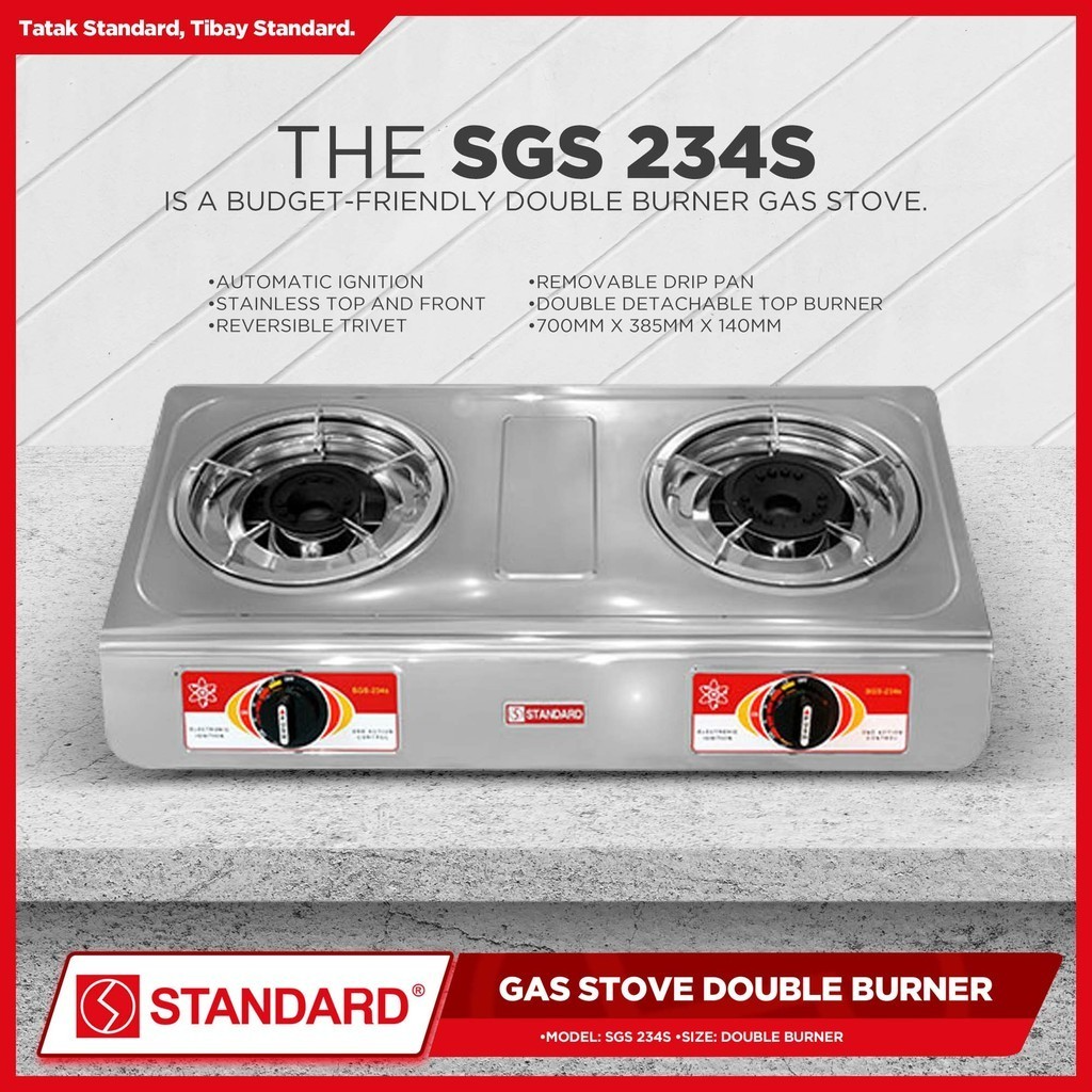 STANDRD GAS STOVE DOUBLE BURNER LPG - (BURNER ONLY)