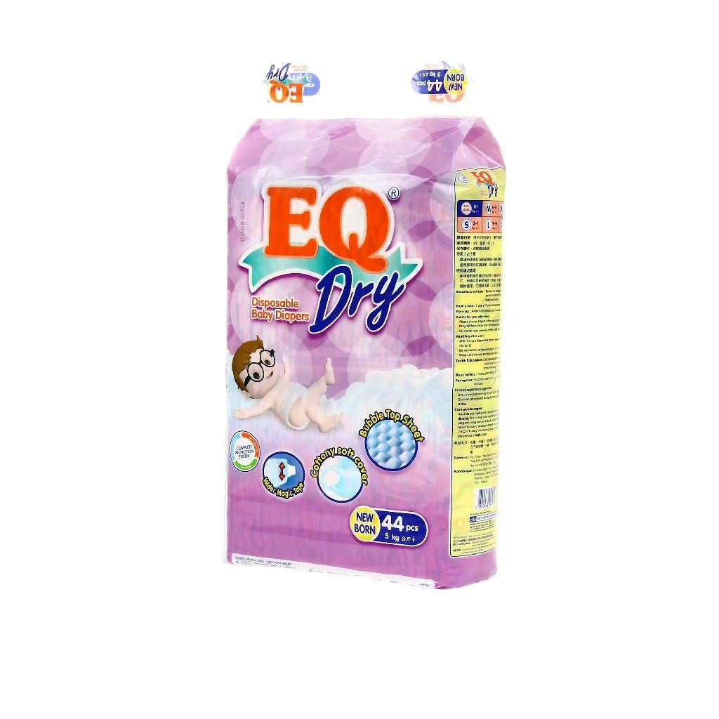 EQ DRY BABY DIAPERS (TAPE) - ALL SIZES AVAILABLE