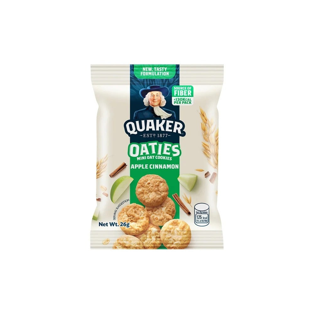Quaker Oaties Mini Oat Cookies – Crunchy & Delicious Oatmeal Snack | Chocolate, Raisins, Apple Cinnamon & Honey Nuts