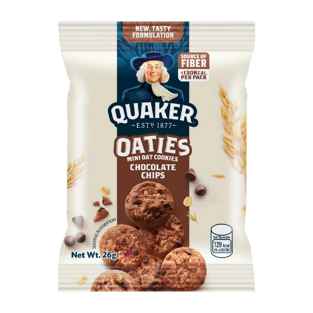 Quaker Oaties Mini Oat Cookies – Crunchy & Delicious Oatmeal Snack | Chocolate, Raisins, Apple Cinnamon & Honey Nuts