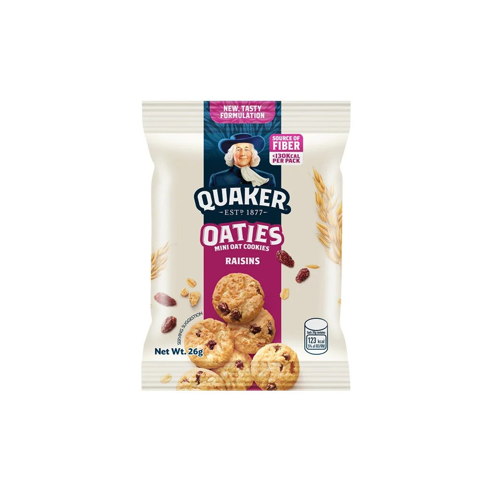 Quaker Oaties Mini Oat Cookies – Crunchy & Delicious Oatmeal Snack | Chocolate, Raisins, Apple Cinnamon & Honey Nuts
