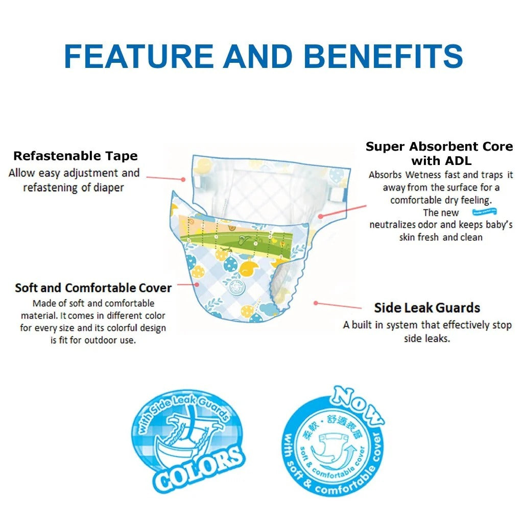 EQ COLORS JUMBO PACK TAPE (BABY DIAPERS)