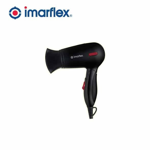 IMARFLEX Portable Hair Dryer HD-1300 - FOLDABLE HANDLE (BLACK)