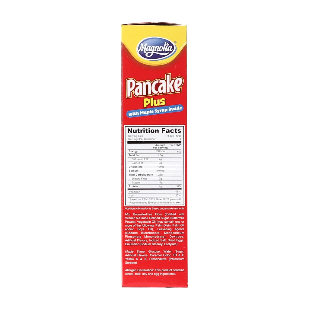 1 CASE - MAGNOLIA Pancake Plus with Maple Syrup (200g) Box of 48