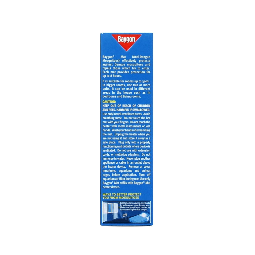 Baygon Mats Refill Anti Dengue Mosquito 30s
